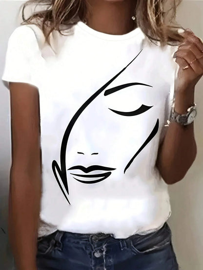 T-Shirt Femme Y2K Imprimé Aesthetic – Style Tendance