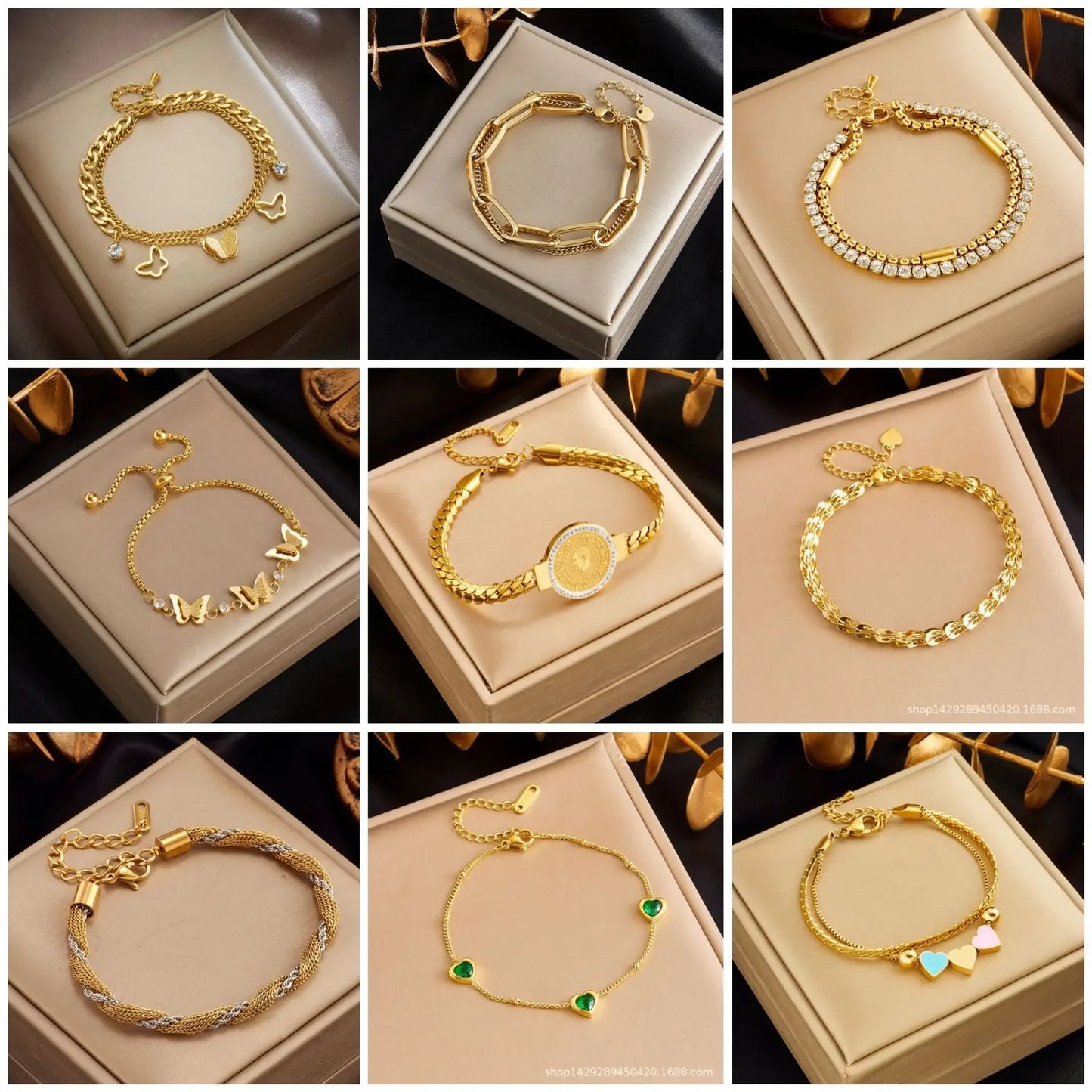 Bracelets chic avec pendentif– Acier Titane