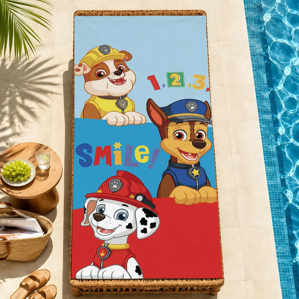 Serviette Enfant Motif Chien Dessin Paw Patrol – Plage, Bain & Piscine