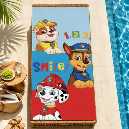 Serviette Enfant Motif Chien Dessin Paw Patrol – Plage, Bain & Piscine