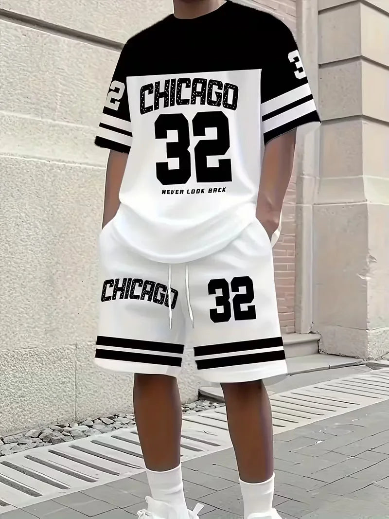 Ensemble T-shirt & Short Chicago No.32 – Tenue Casual Été