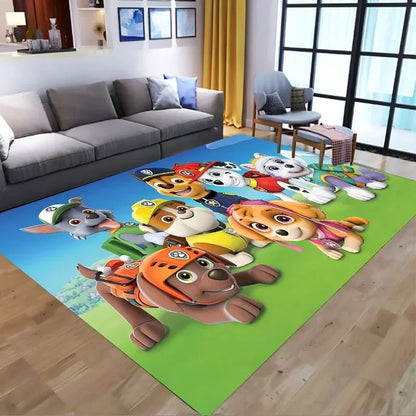 Tapis Enfant Motif Chien Dessin Paw Patrol– Antidérapant, Chambre & Coin Jeu