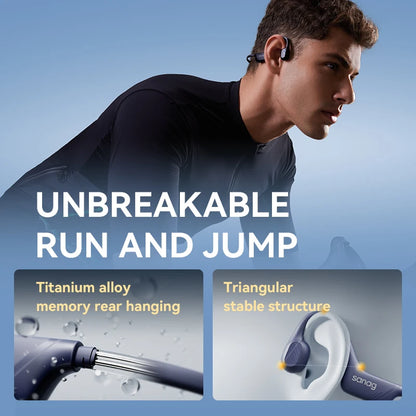 Écouteurs Sport Bluetooth 5.4 Open-Ear – Type Conduction Osseuse, IPX5 &amp; Running