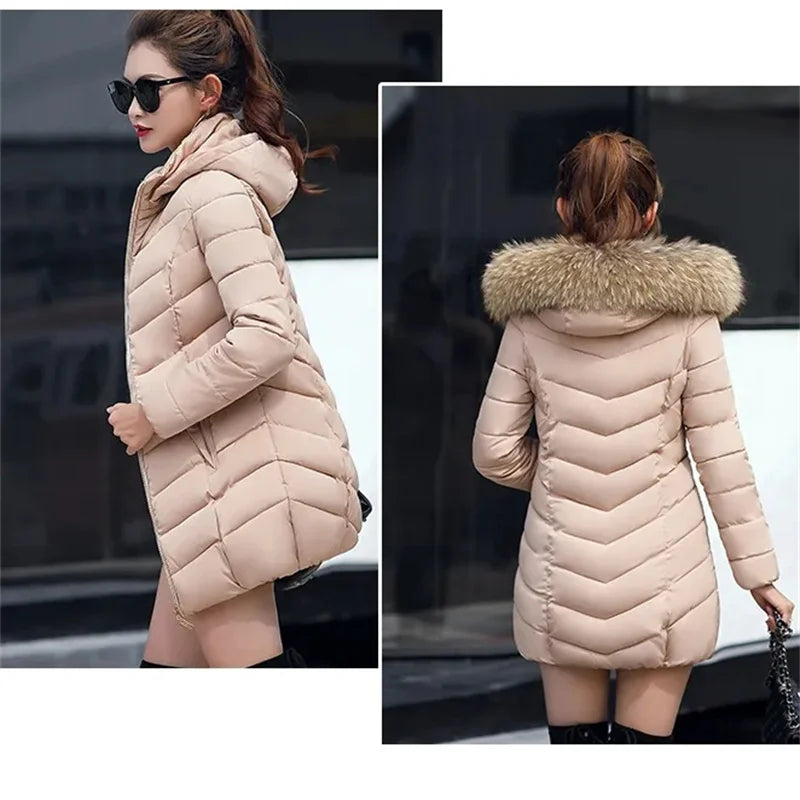 Parka femme hiver chaude – Capuche fourrure & coupe élégante