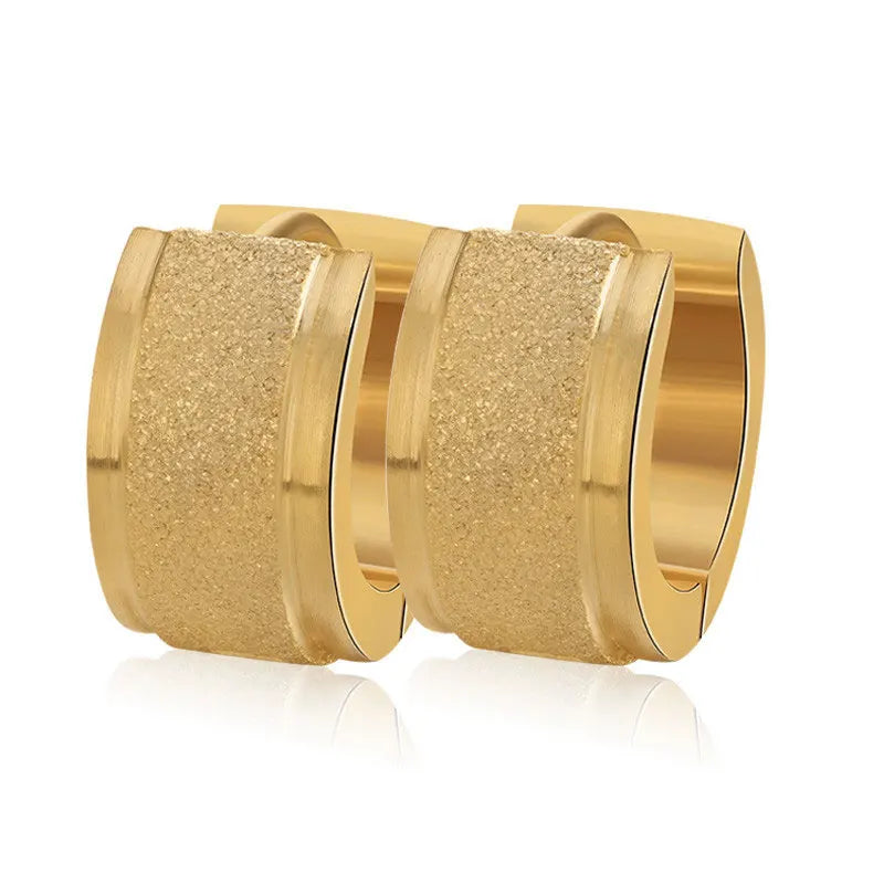 Boucles d’Oreilles Créoles Dorées Femme – Acier Inoxydable