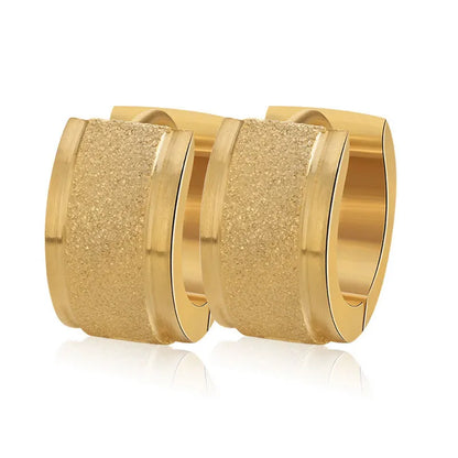Boucles d’Oreilles Créoles Dorées Femme – Acier Inoxydable