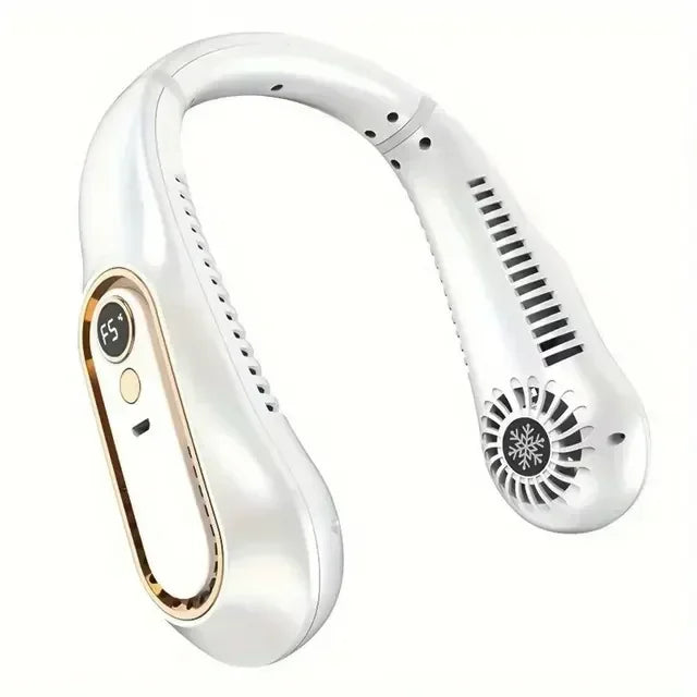 Ventilateur de Cou Sans Pales – USB Rechargeable & Silencieux
