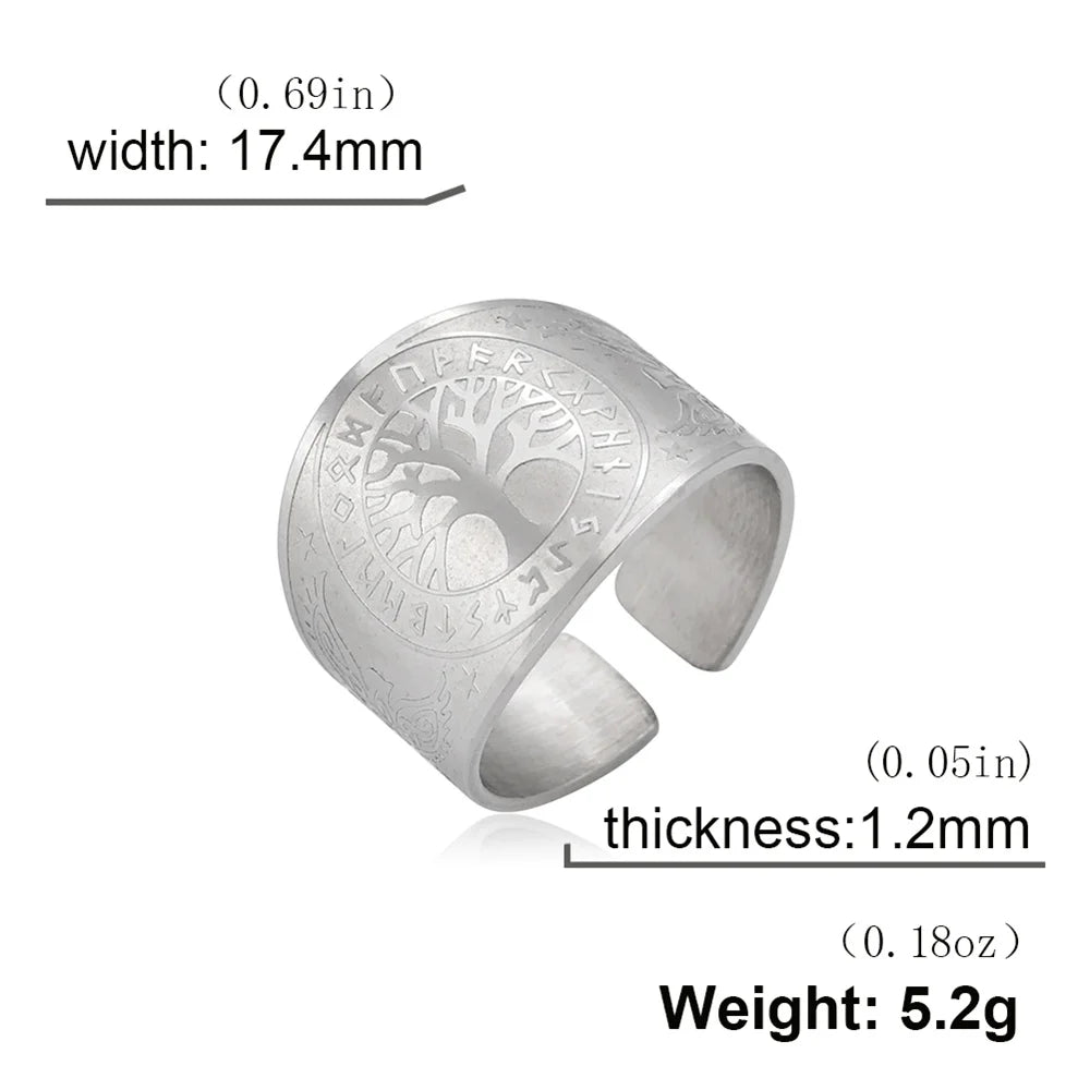 Bague Pentagramme Wicca – Amulette Géométrie Sacrée