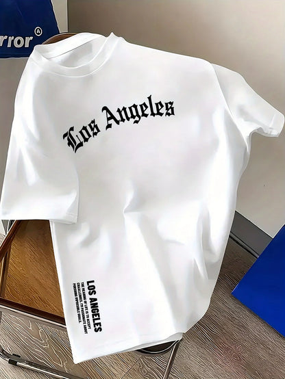 T-shirt Homme Los Angeles en Coton – Coupe Ample Casual & Confortable