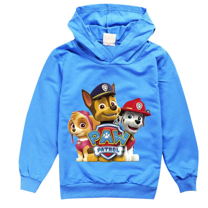 Sweat à capuche à manches longues PAW Patrol pour enfants, vêtements pour enfants