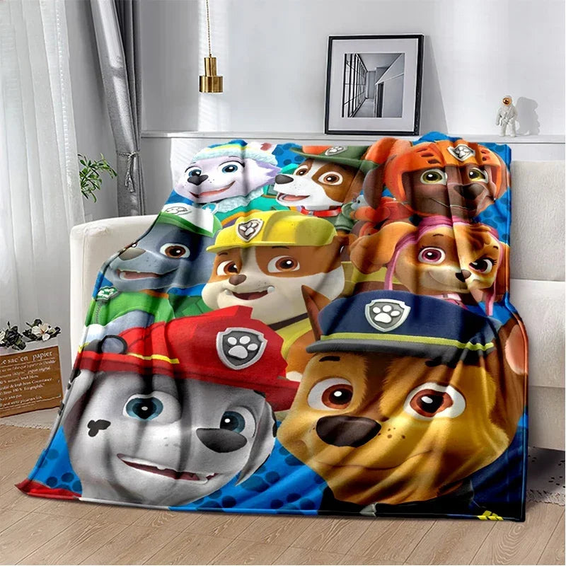 Couverture Plaid Douce Motif Chiens Dessin Paw Patrol– Canapé, Lit & Salon