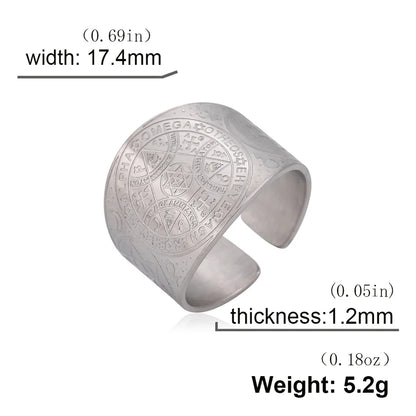 Bague Pentagramme Wicca – Amulette Géométrie Sacrée
