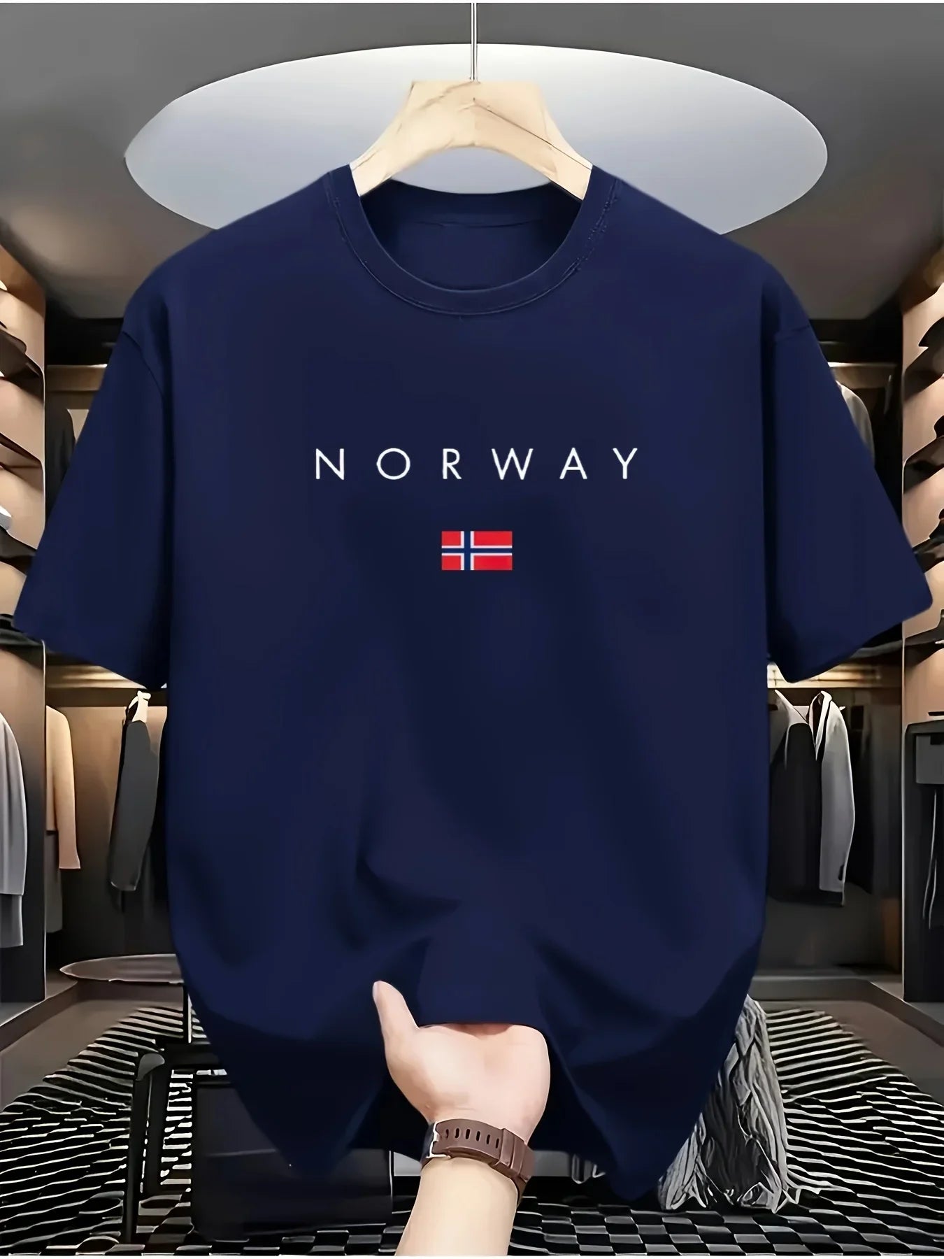 T-shirt Homme Motif Norway – Casual, Léger & Confortable pour l’Été