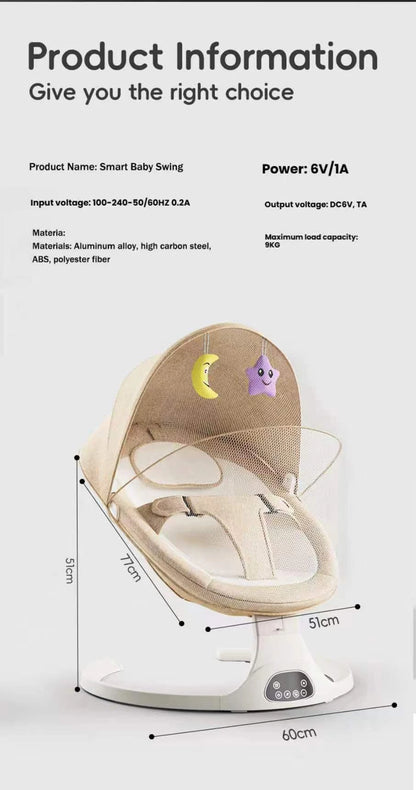 Berceau bébé électrique multifonction – balancelle apaisante