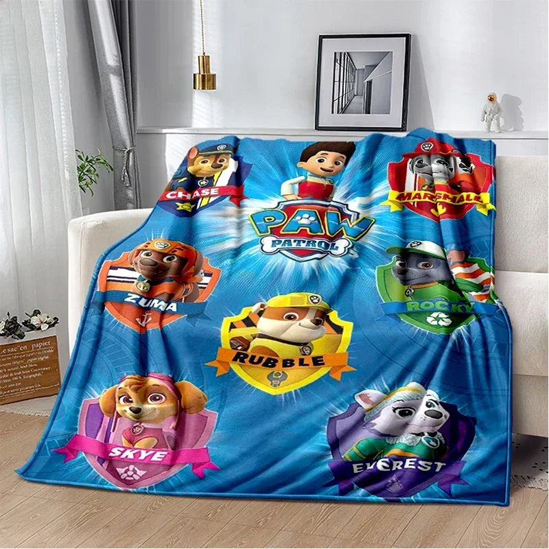 Couverture Plaid Douce Motif Chiens Dessin Paw Patrol– Canapé, Lit & Salon