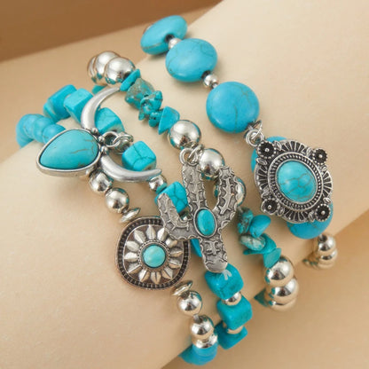 Bracelet Bohème Perles Turquoise – Style Western Chic