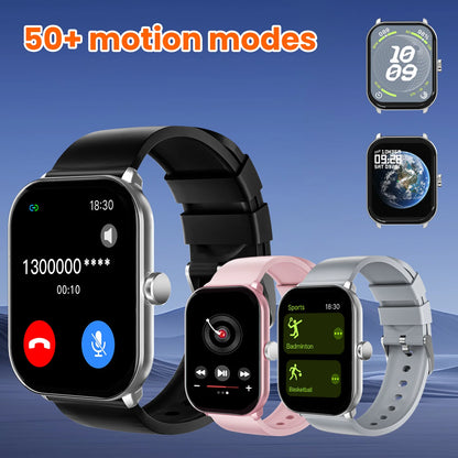 Montre Connectée 2.01'' – Appels Bluetooth, Étanche & Multi-Sport