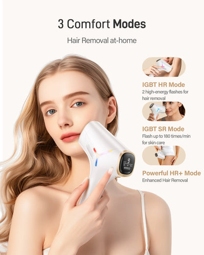 Épilateur IPL à Lumière Pulsée – 990 000 Flashs, 9 Niveaux