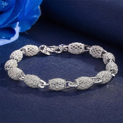 Bracelet femme argent 925 multi-rangs élégant ajustable