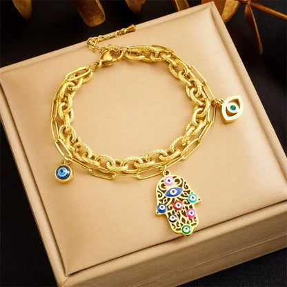 Bracelets chic avec pendentif– Acier Titane