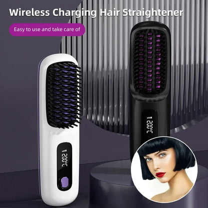 Brosse Lissante Chauffante USB – Lisseur Cheveux Portable