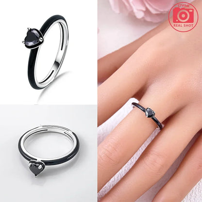 Bague Cœur Zircon Argent 925 – Élégante & Tendance Femme