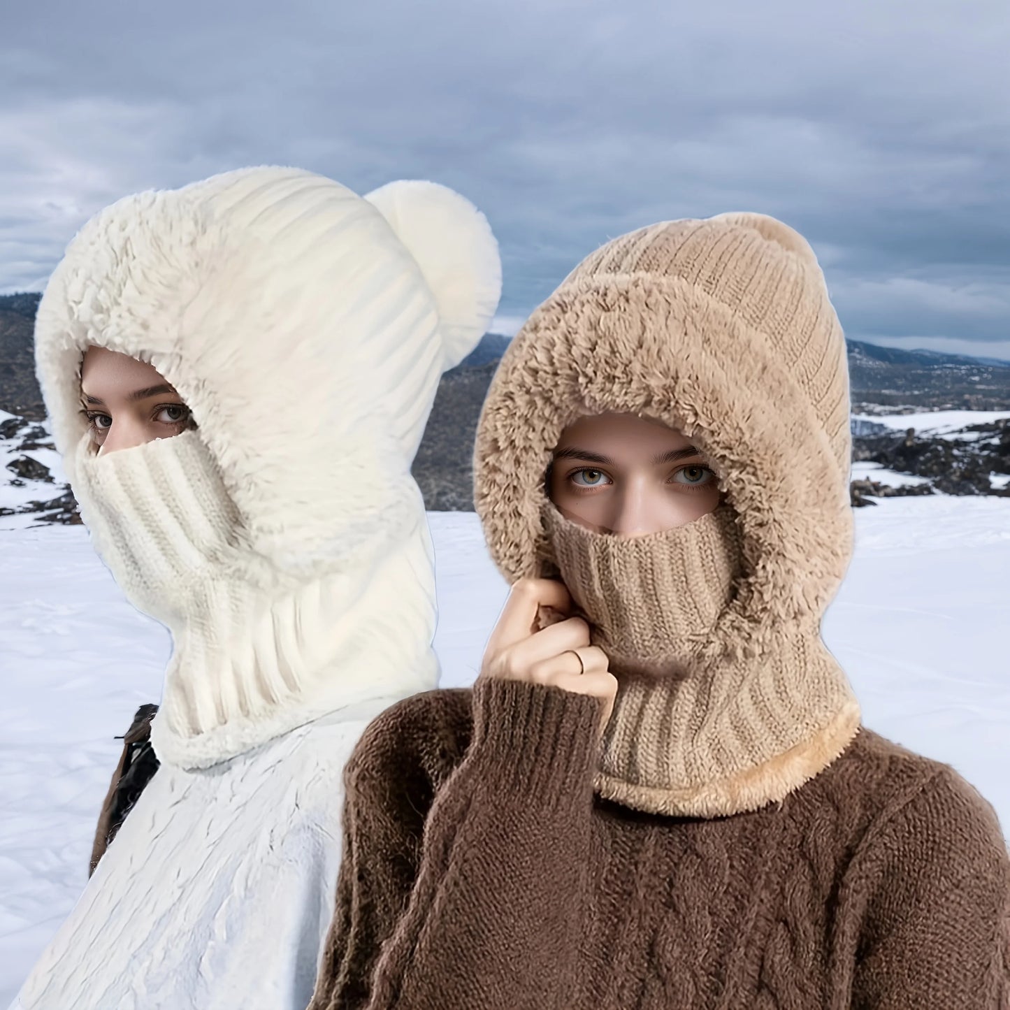 Bonnet d’Hiver Femme ❄️ Épais & Chaud – Anti-vent & Ski