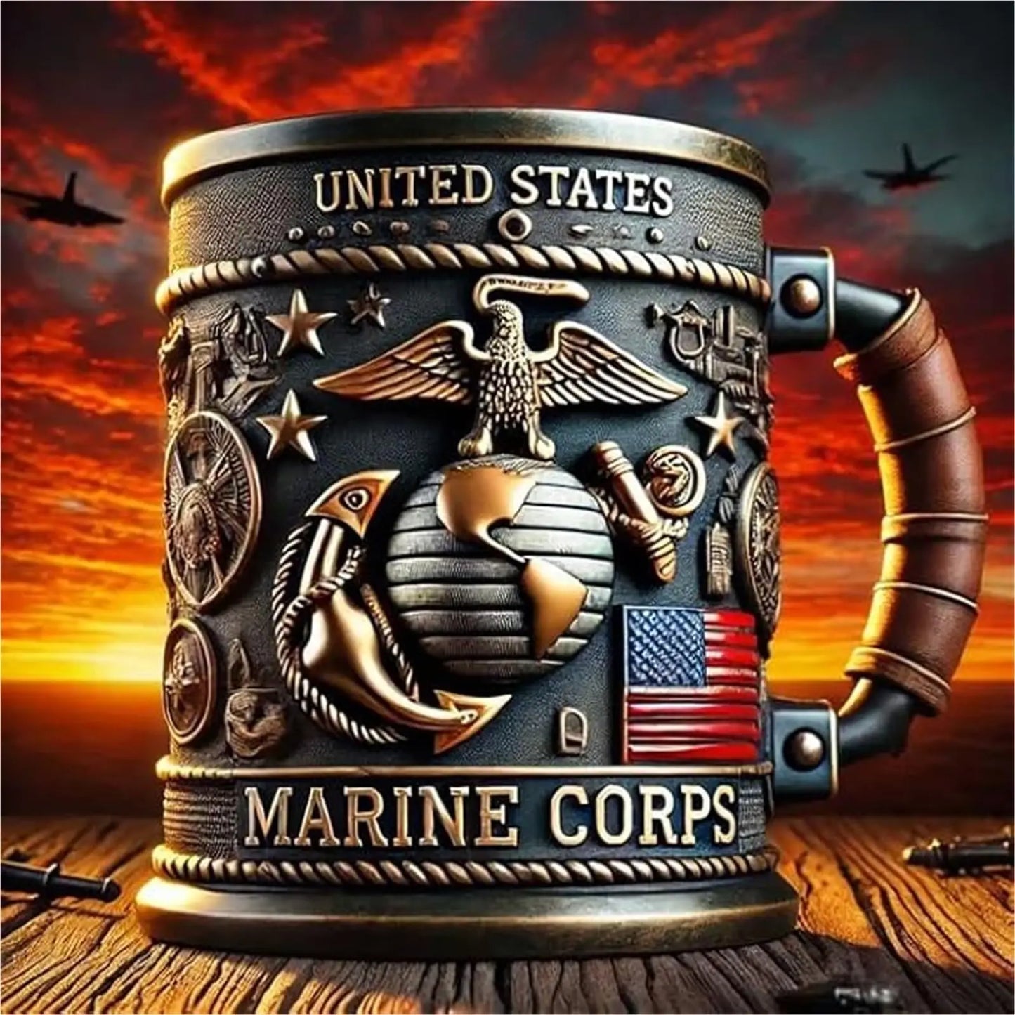 Mug militaire 3D 🪖 – Tasse armée artisanale, cadeau vétéran