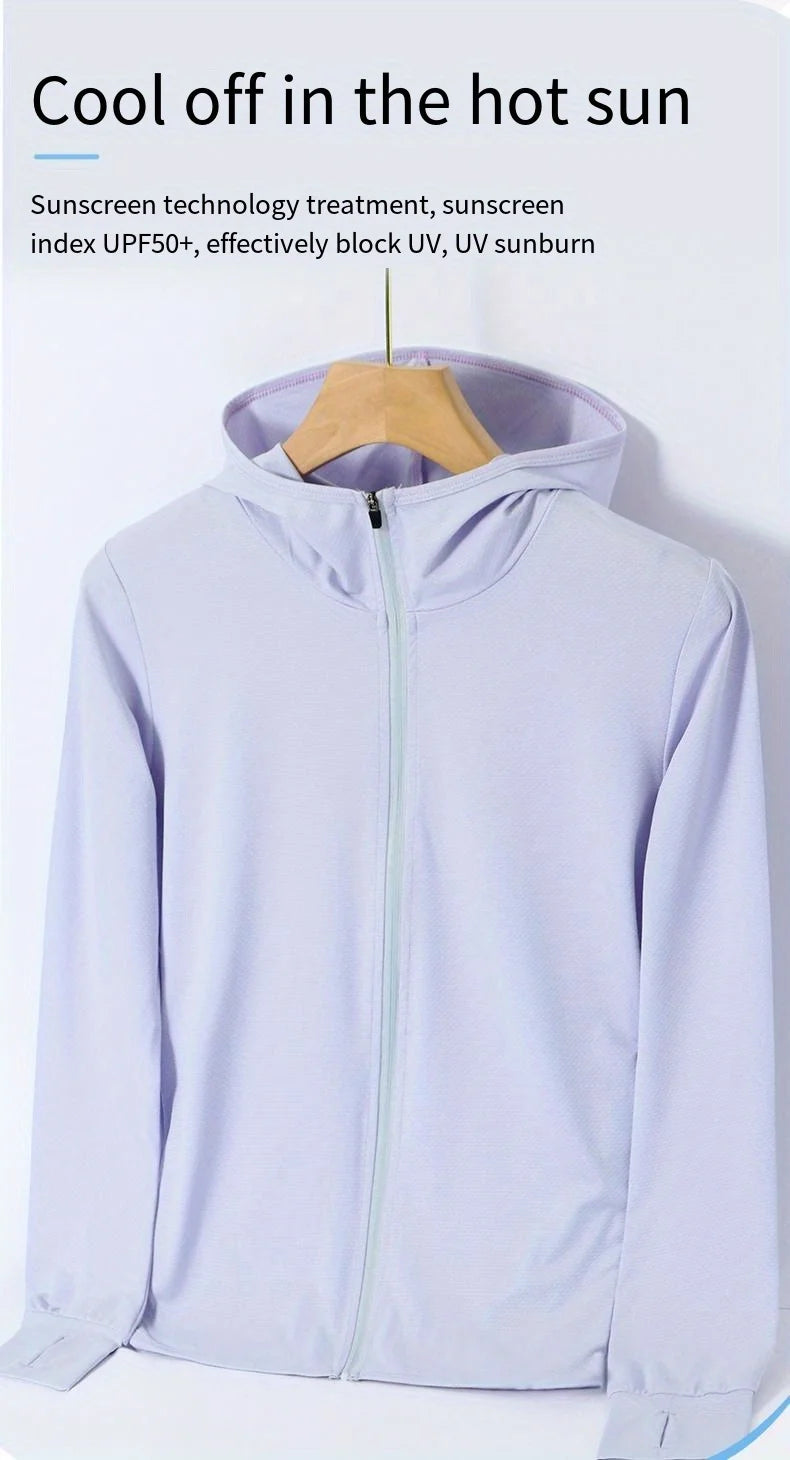 Veste UV Femme Ice Silk UPF 50+ – Légère, Zippée & Respirante