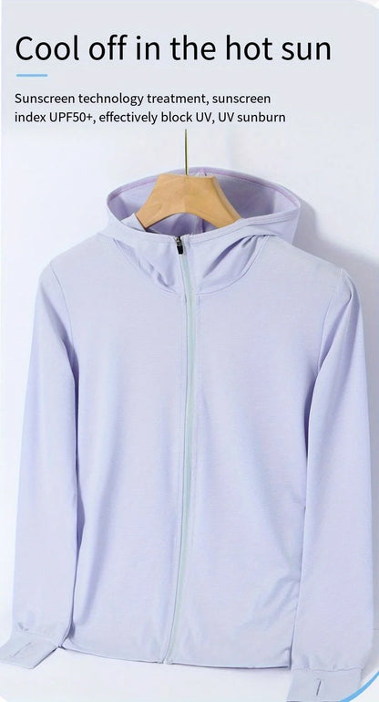 Veste UV Femme Ice Silk UPF 50+ – Légère, Zippée & Respirante