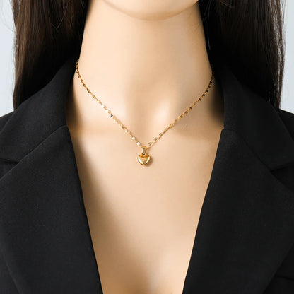 Set Bijoux Cœur Femme – Collier, Bracelet & Boucles Plaqué Or 18K