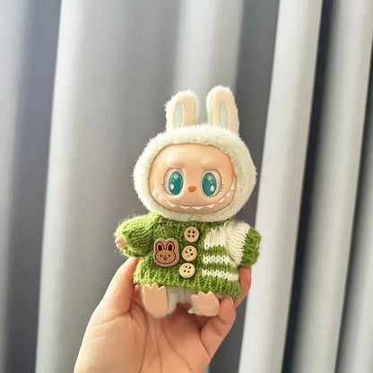 Vêtements Labubu Party – Tenue lapin de Pâques pour poupée 17 cm