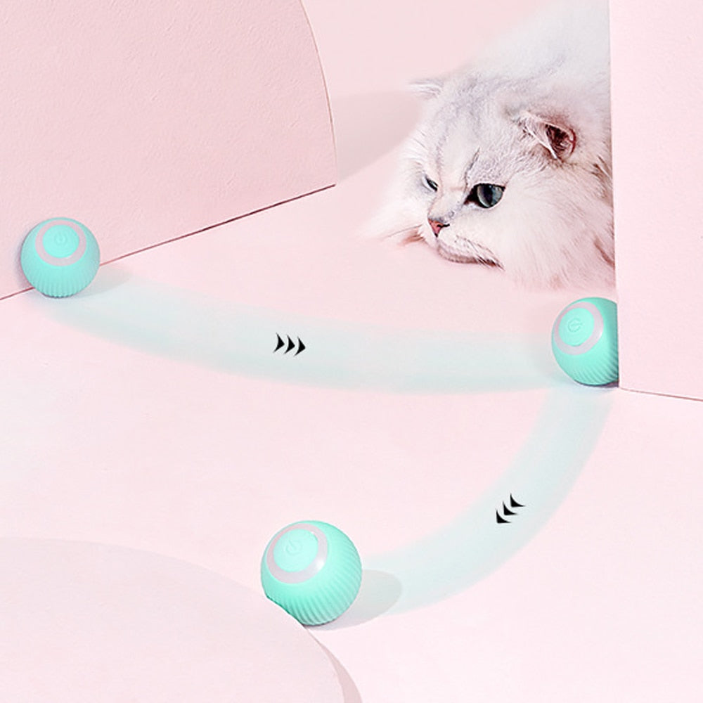 Jouet de balle électrique pour chat, intelligent à roulement automatique,interactif,auto-mobiles