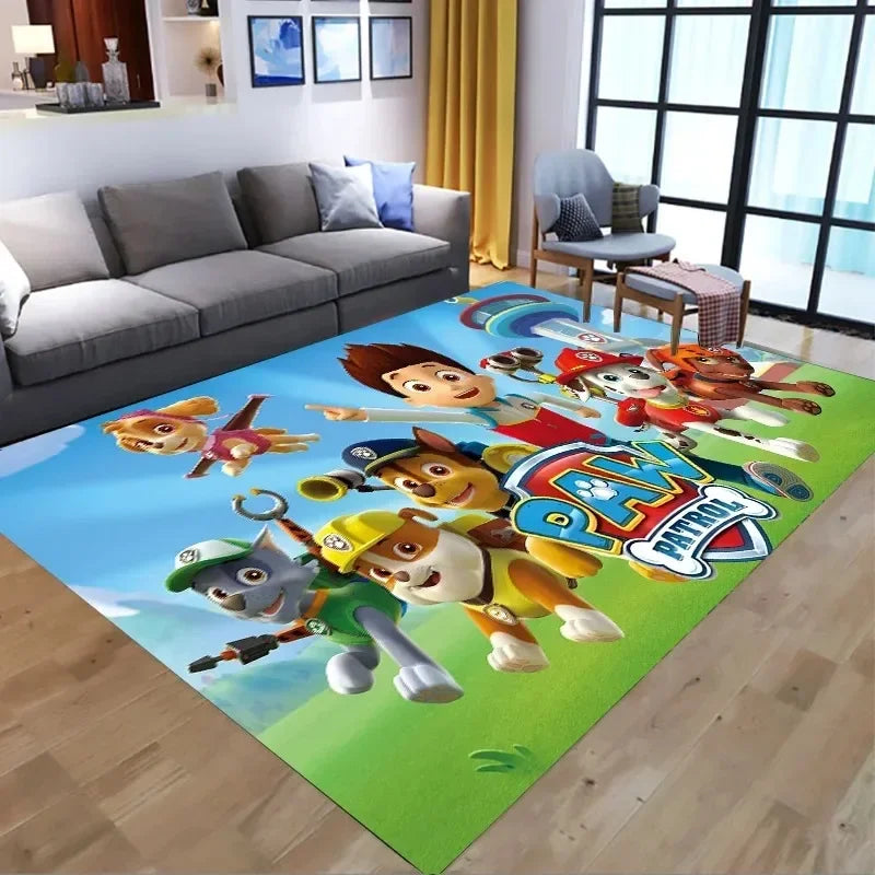 Tapis Enfant Motif Chien Dessin Paw Patrol– Antidérapant, Chambre & Coin Jeu