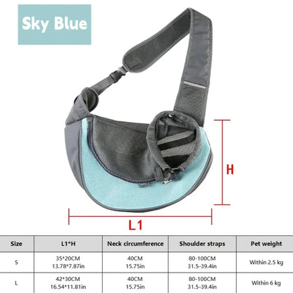 Sac de Transport pour Chien et Chat – Bandoulière Respirante