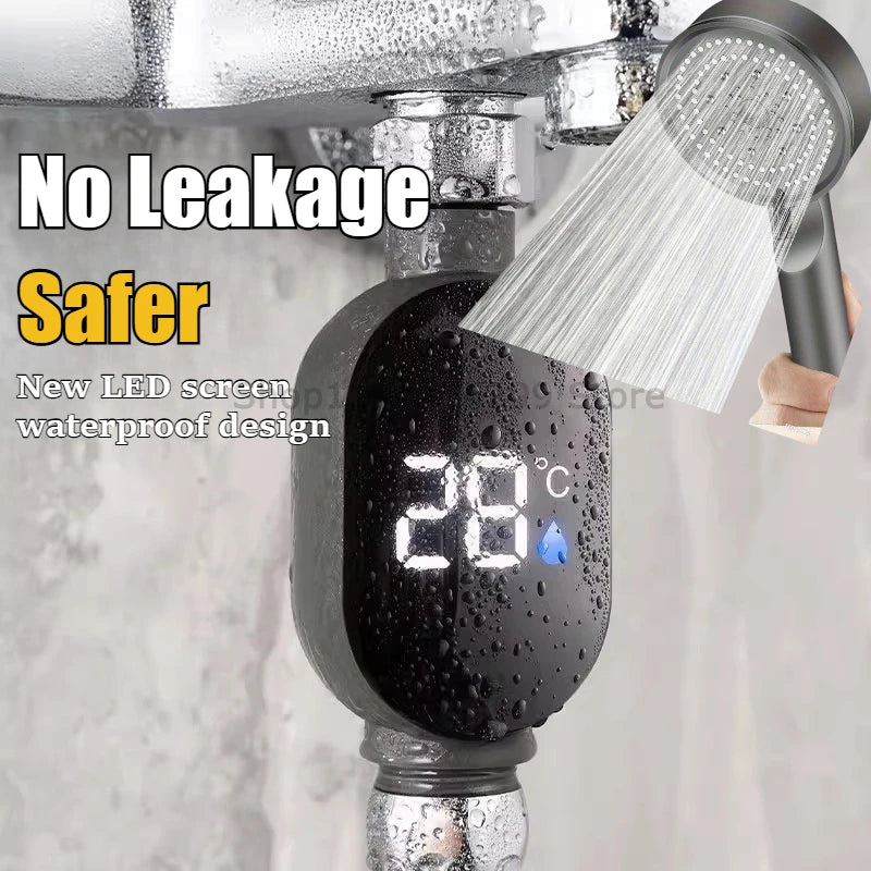 Thermomètre de Douche LED – Affichage Température Eau Précis