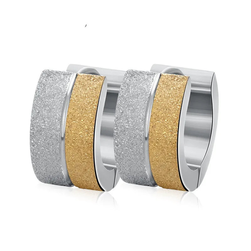 Boucles d’Oreilles Créoles Dorées Femme – Acier Inoxydable