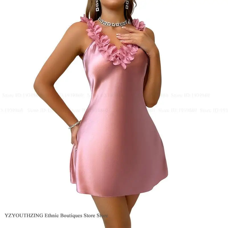 Nuisette satin femme – Lingerie sexy dentelle & bretelles ✨