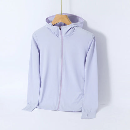 Veste UV Femme Ice Silk UPF 50+ – Légère, Zippée & Respirante