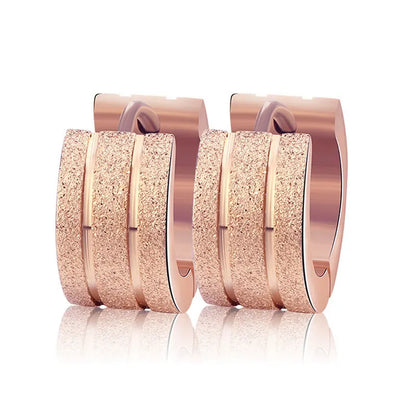 Boucles d’Oreilles Créoles Dorées Femme – Acier Inoxydable