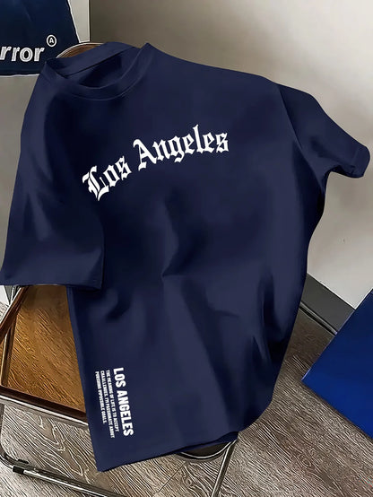 T-shirt Homme Los Angeles en Coton – Coupe Ample Casual & Confortable
