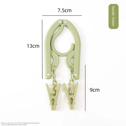Cintre de voyage pliable avec pinces – Léger et compact