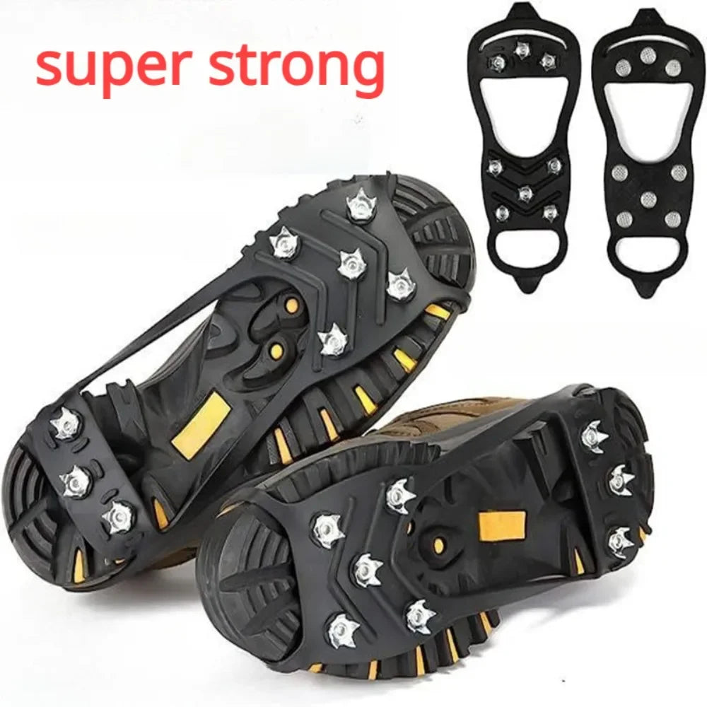 Crampons Anti-Glisse 8 Dents – Marche Sécurisée Neige & Verglas ❄️