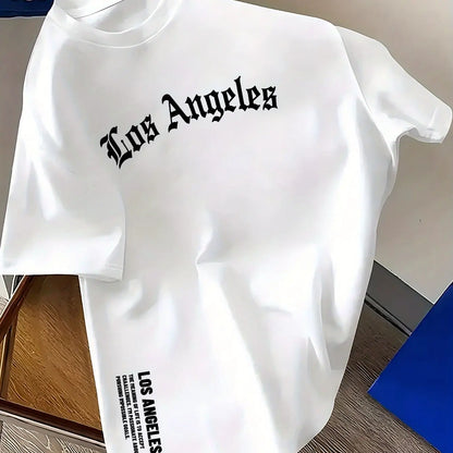 T-shirt Homme Los Angeles en Coton – Coupe Ample Casual & Confortable