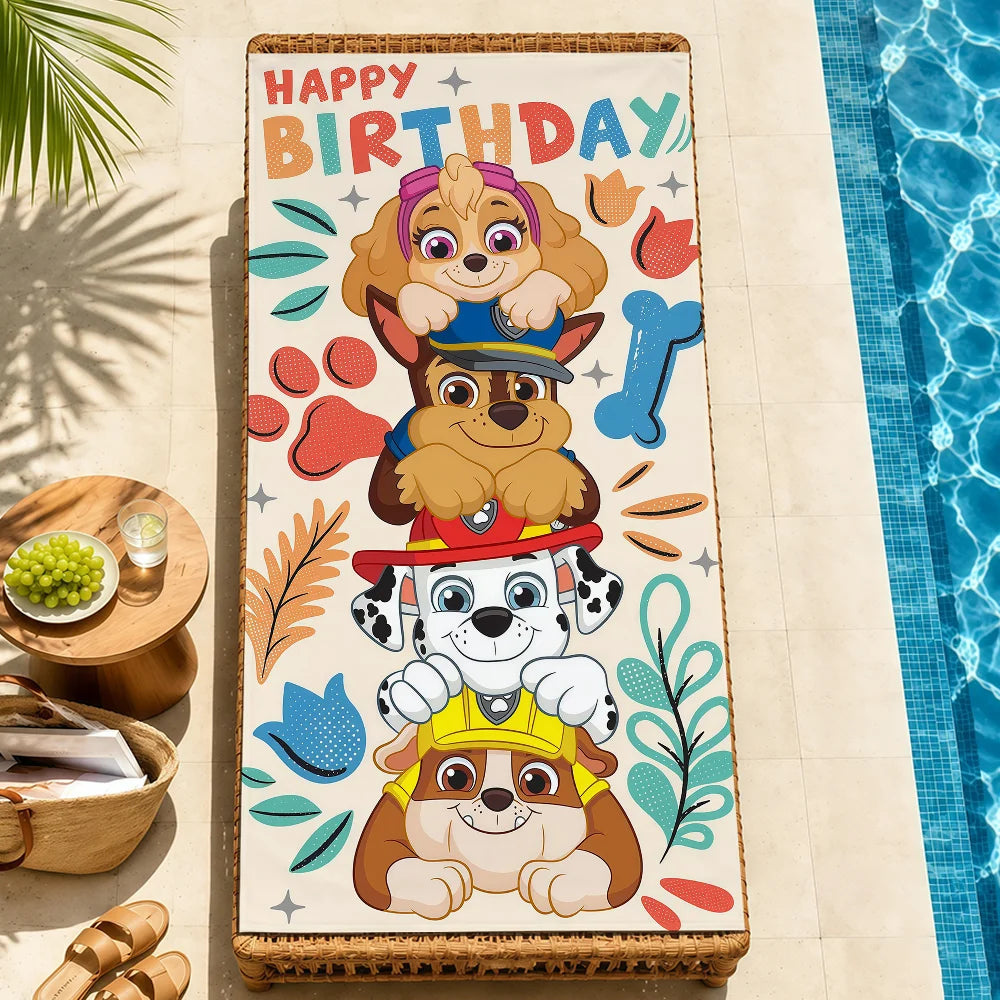 Serviette Enfant Motif Chien Dessin Paw Patrol – Plage, Bain & Piscine