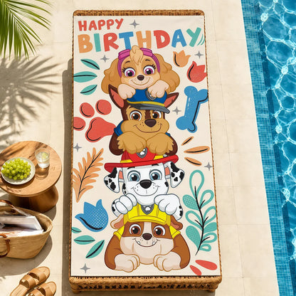 Serviette Enfant Motif Chien Dessin Paw Patrol – Plage, Bain & Piscine