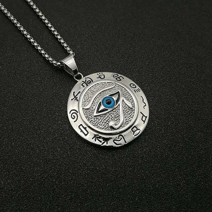 Collier Œil d’Horus Vintage – Acier Inoxydable