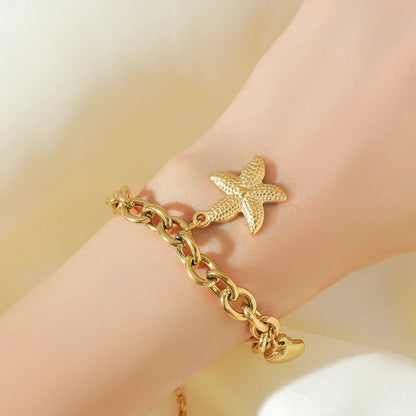 Bracelet Femme Étoiles & Lune – Plaqué Or