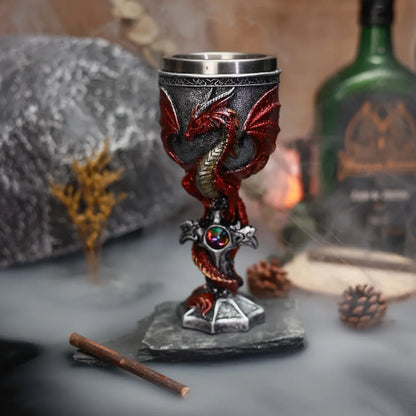 Coupe médiévale décoration dragon 🐉  en inox & résine GTIJARA