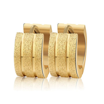 Boucles d’Oreilles Créoles Dorées Femme – Acier Inoxydable
